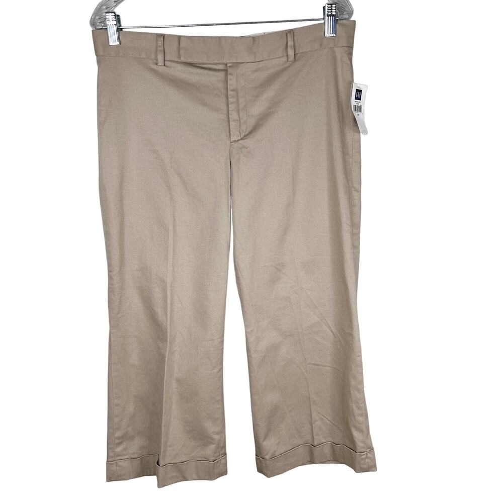 Gap Capris Khaki 10 Modern Fit Cropped Cuffed Stretch New